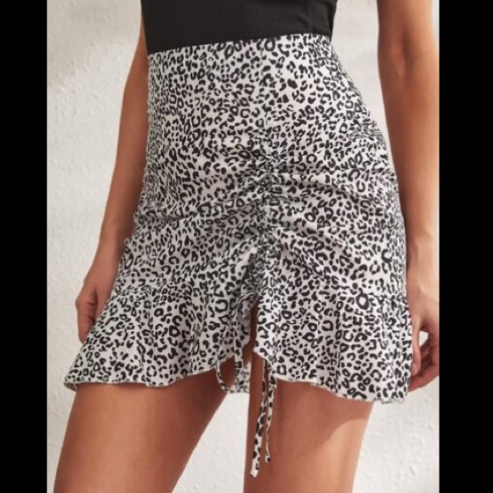 ❤️3X20 Women- DrawstringKnot Ruffle Leopard’s Mini Skirt | 5